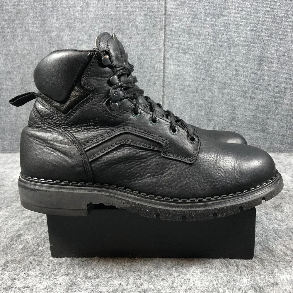 Red Wing 9143 Work Boots Mens 13D Black Leather EH USA Made Workwear